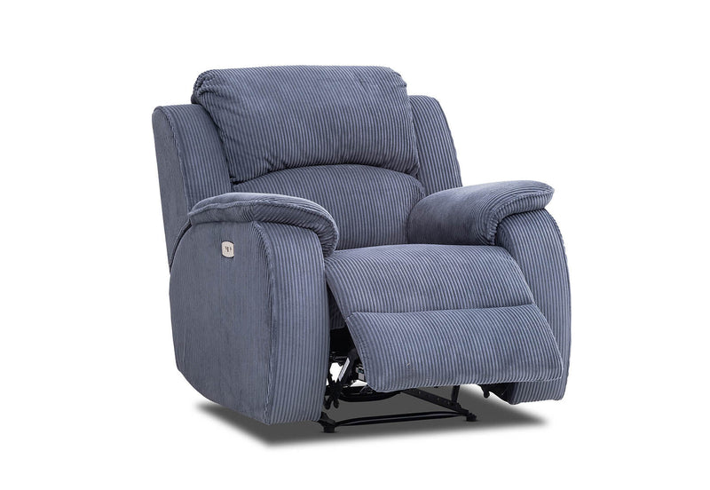 WELSH FABRIC ELECTRIC RECLINER DARK BLUE