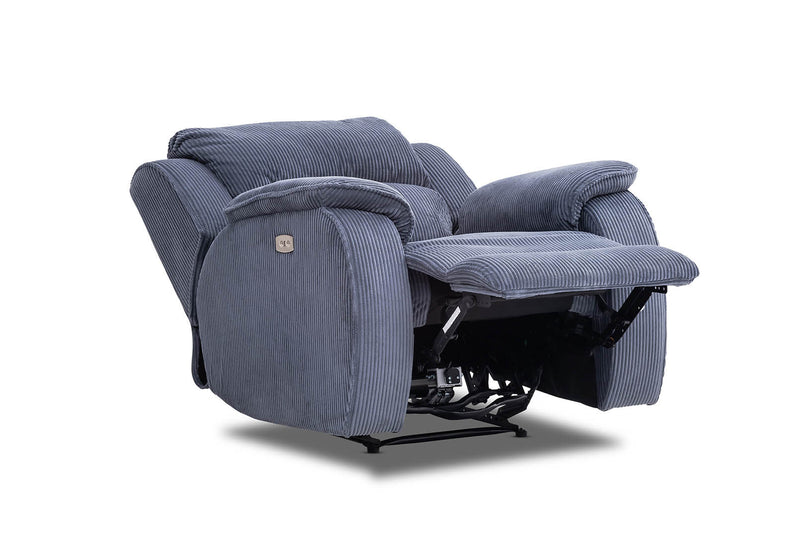 WELSH FABRIC ELECTRIC RECLINER DARK BLUE