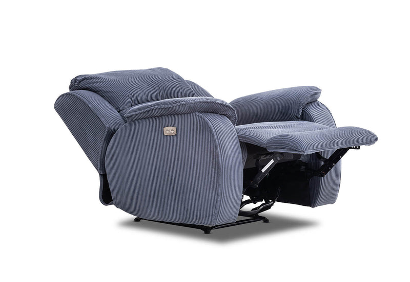 WELSH FABRIC ELECTRIC RECLINER DARK BLUE