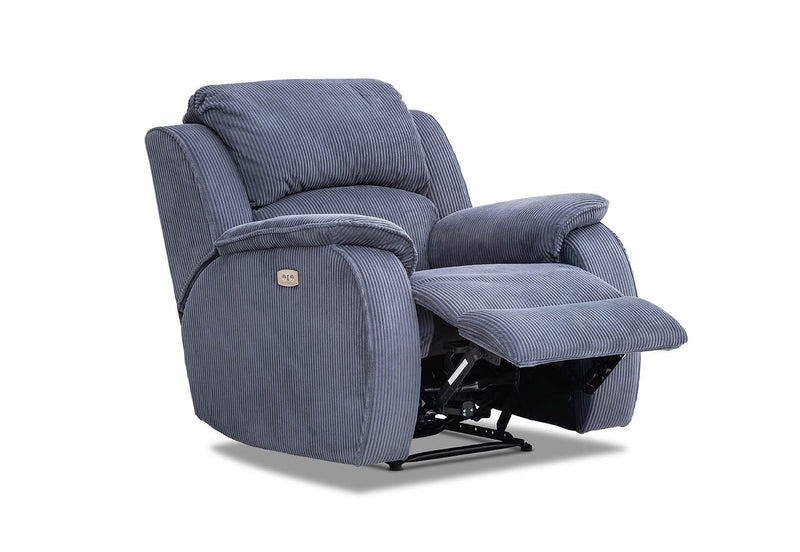 WELSH FABRIC ELECTRIC RECLINER DARK BLUE