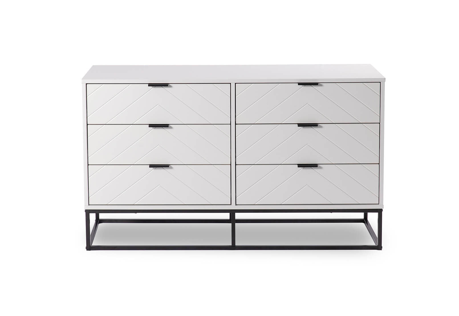 HARDING WHITE 6 DRAWER DRESSER WHITE