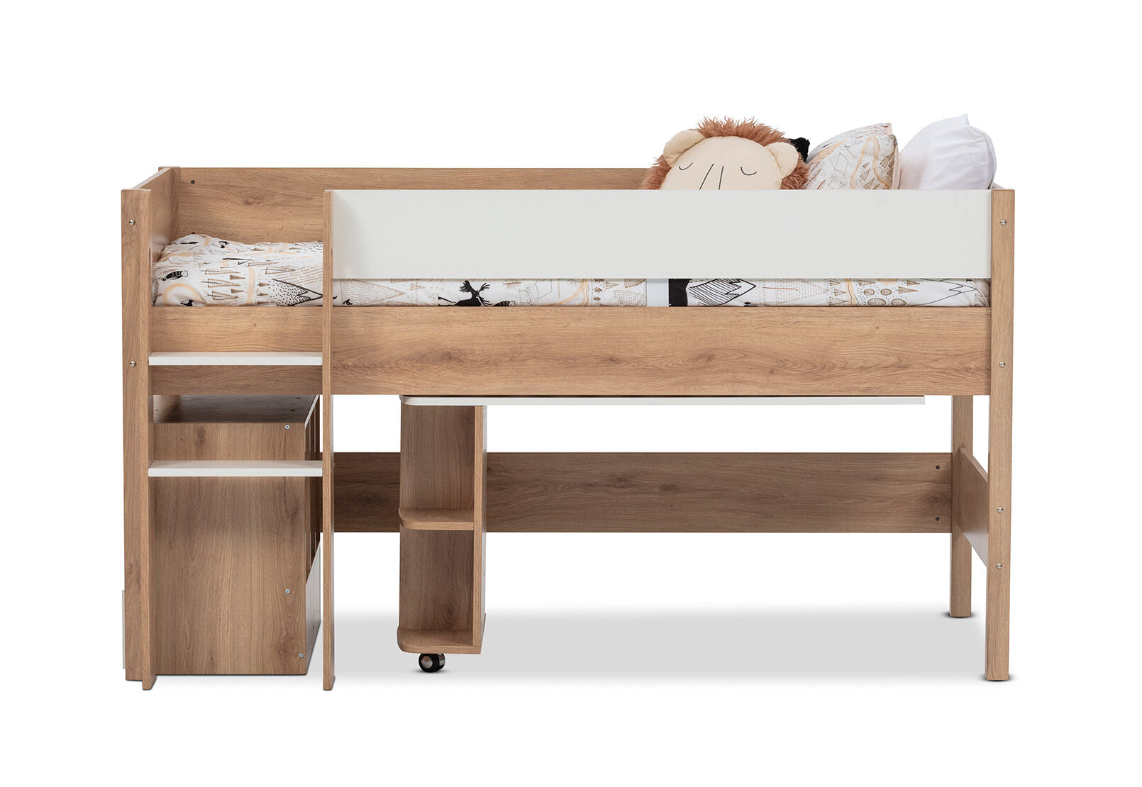 AKUNA LOFT BED WHITE/NATURAL