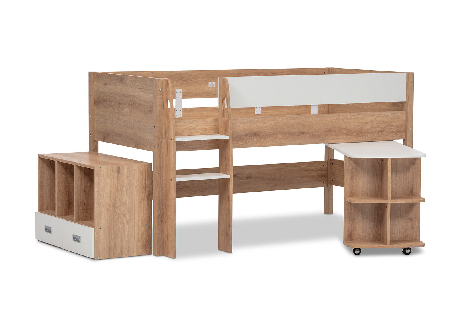 AKUNA LOFT BED WHITE/NATURAL
