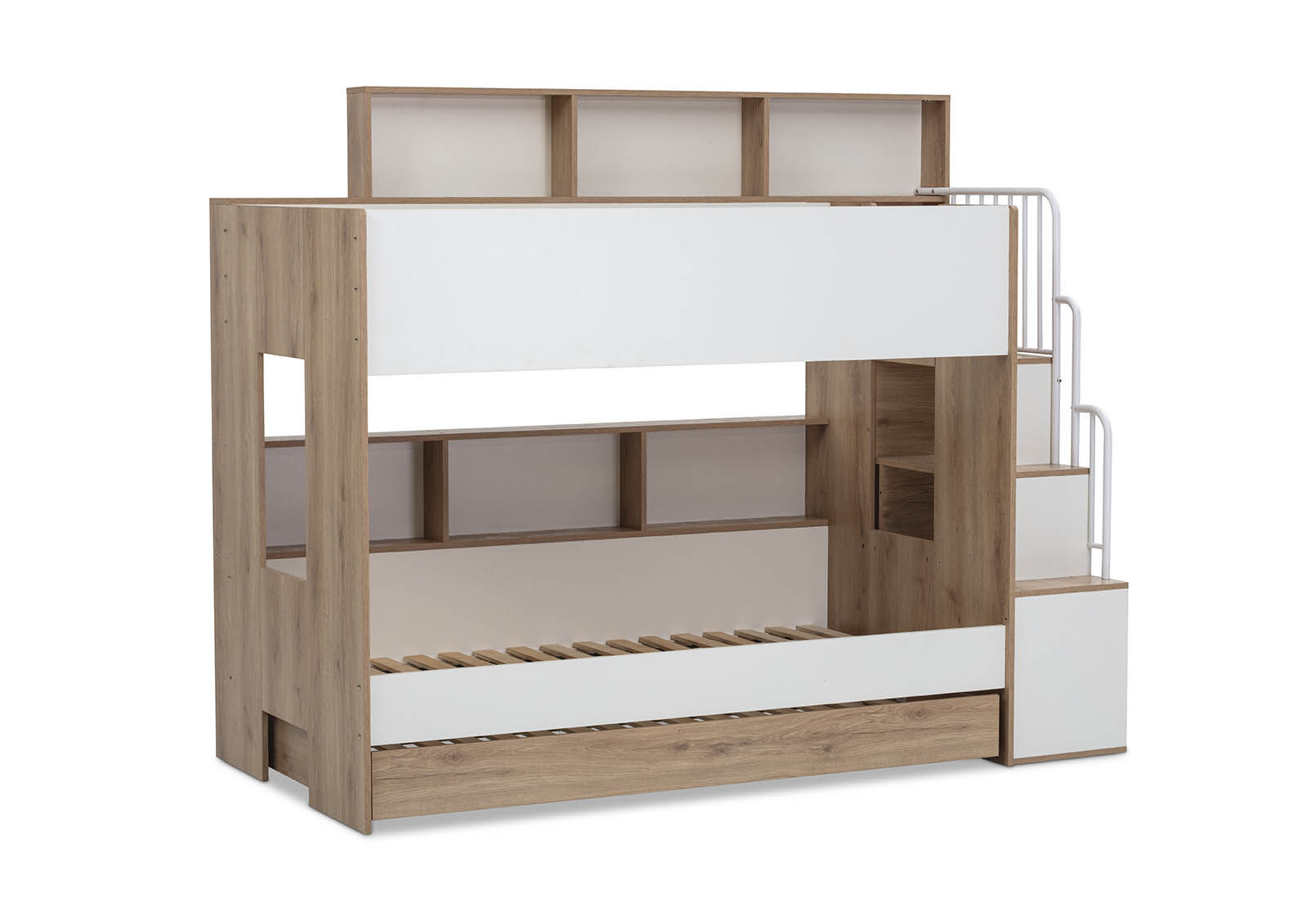RYU DOUBLE BUNK BED WHITE/NATURAL