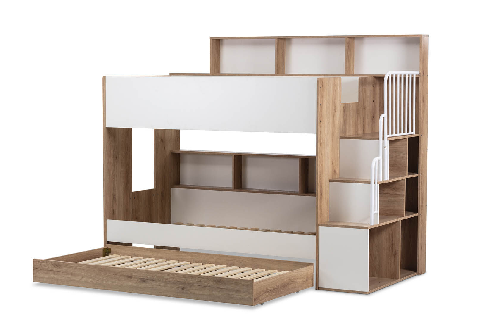 RYU DOUBLE BUNK BED WHITE/NATURAL