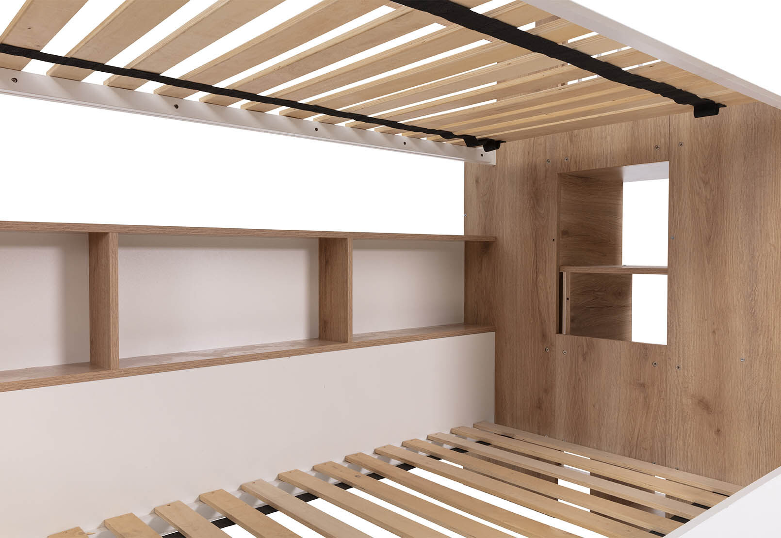 RYU DOUBLE BUNK BED WHITE/NATURAL