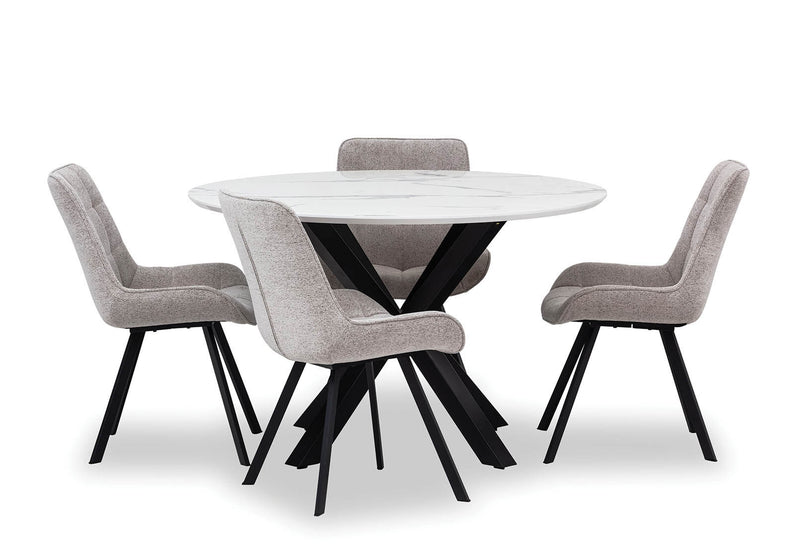 ARABELLA 5 PIECE DINING SUITE GREY