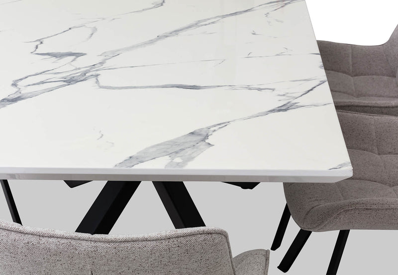 ARABELLA 7 PIECE DINING SUITE  GREY