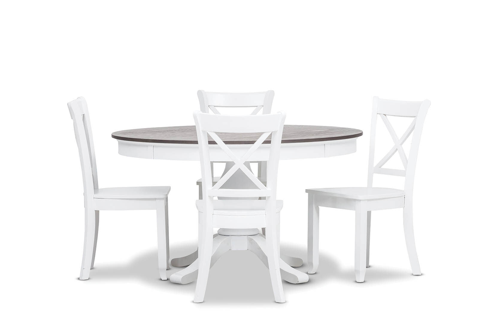 MARSEILLE MK2 5 PIECE DINING SUITE WITH CLOUDS DINING CHAIRS WHITE