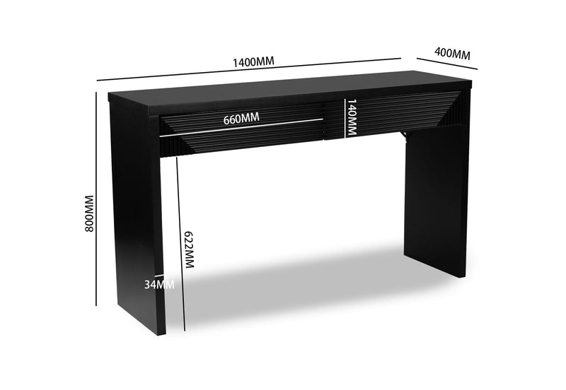 FITZPATRICK SOFA TABLE BLACK