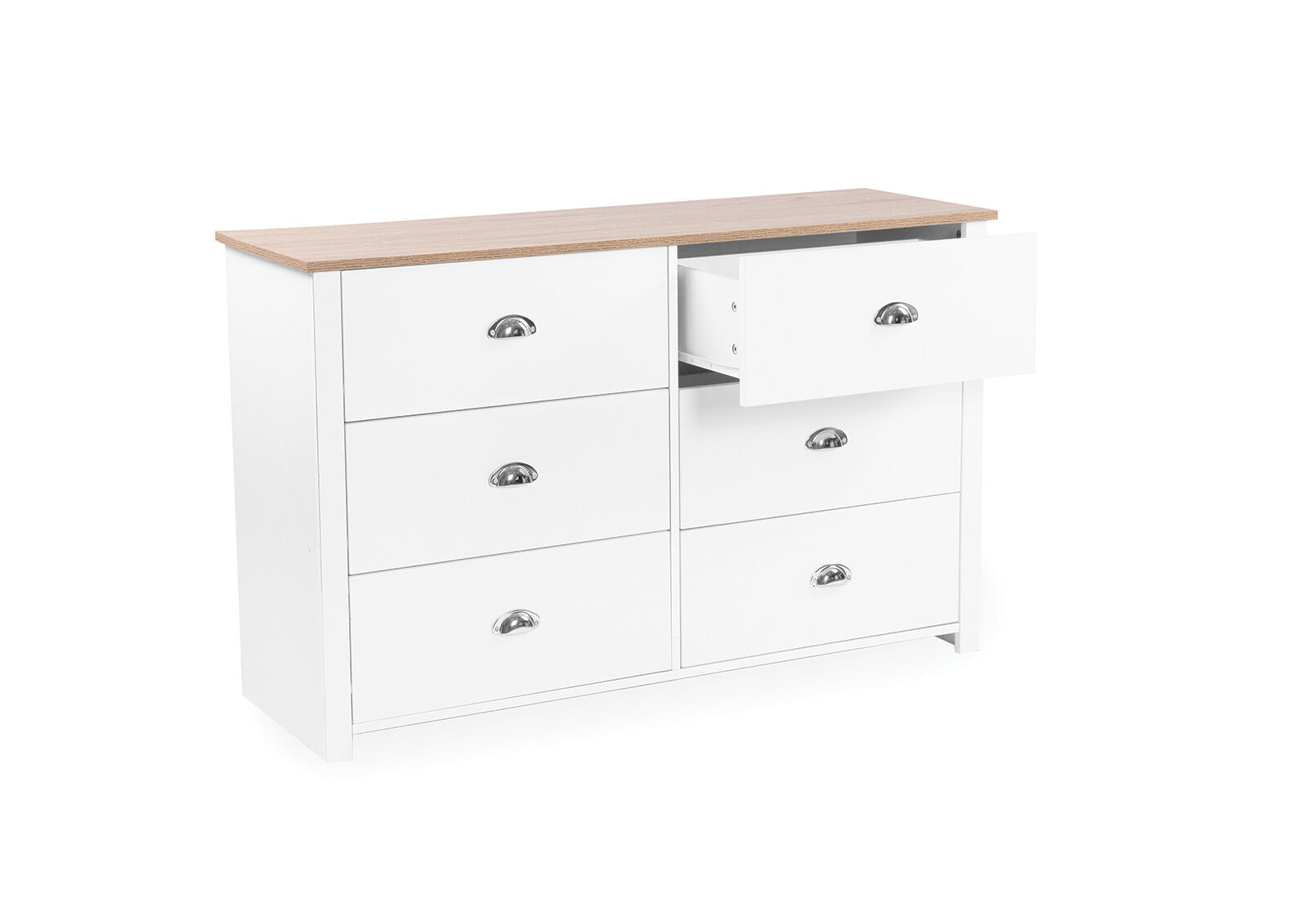 ADRIAN 6 DRAWER DRESSER. WHITE