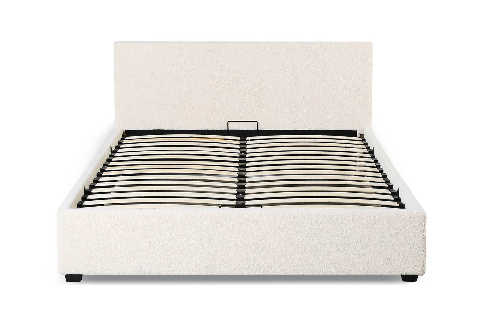 PAGOSA BOUCLE QUEEN LIFT BED WHITE