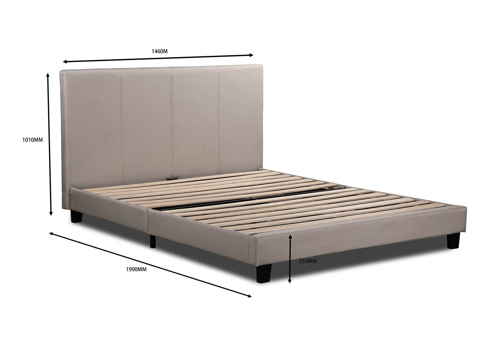 ROLLINS DOUBLE BED BEIGE