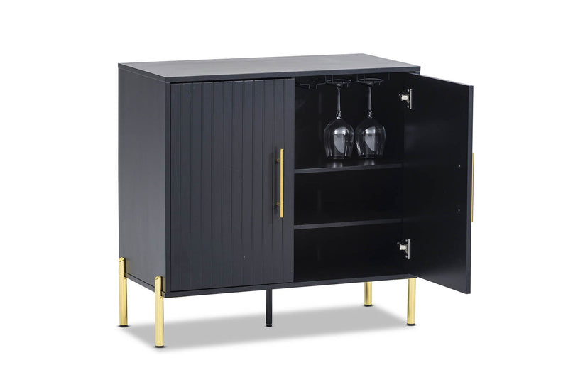 DELGADO BLACK WINE CABINET BLACK