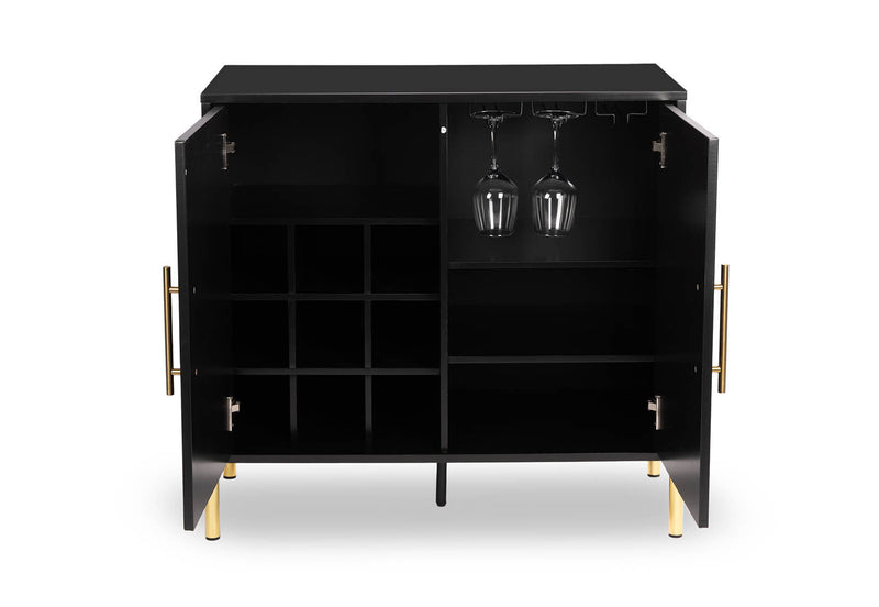 DELGADO BLACK WINE CABINET BLACK