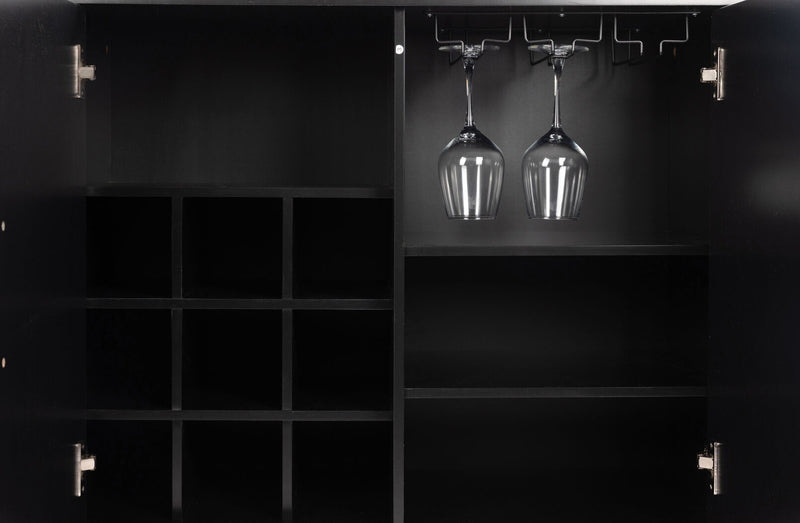 DELGADO BLACK WINE CABINET BLACK