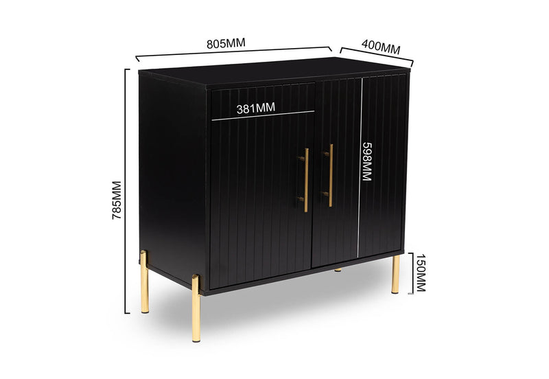 DELGADO BLACK WINE CABINET BLACK