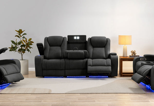 SENTINAL MK2 FABRIC 3 SEATER CHARCOAL