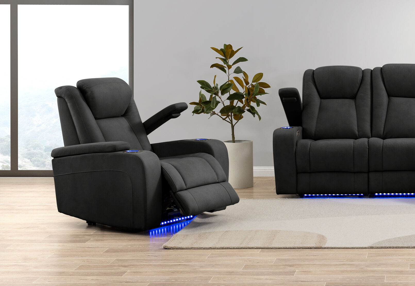 SENTINAL MK2 FABRIC ELECTRIC RECLINER CHARCOAL