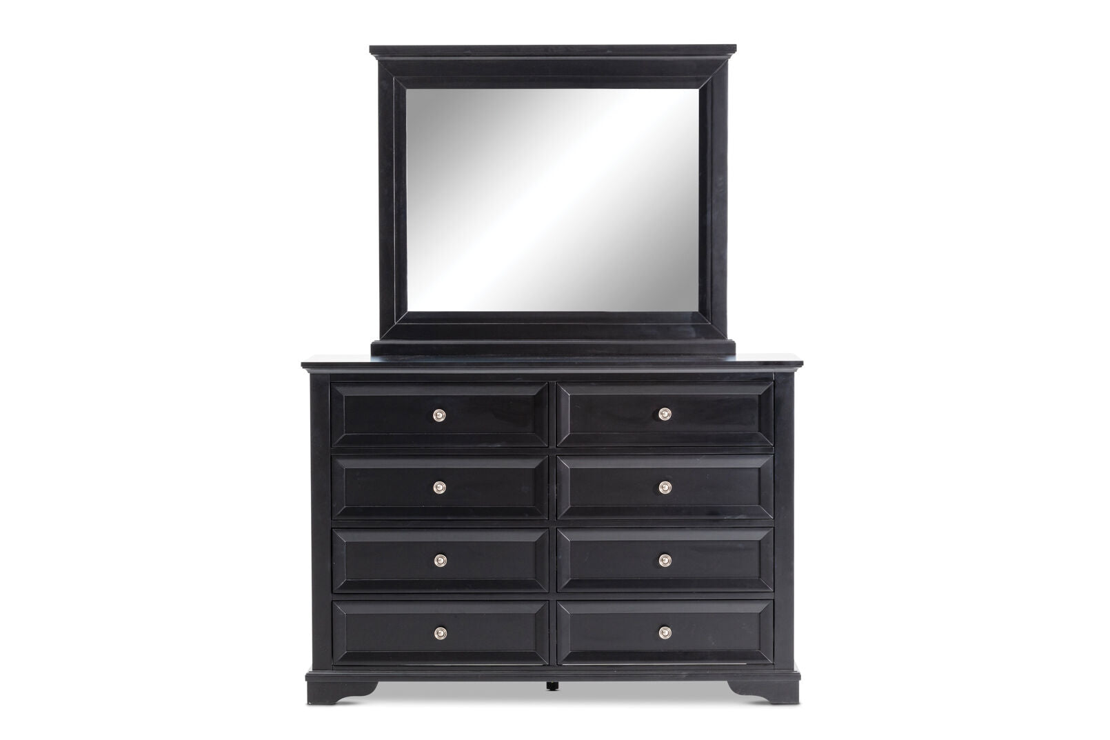 CHANELLE DRESSER WITH MIRROR BLACK