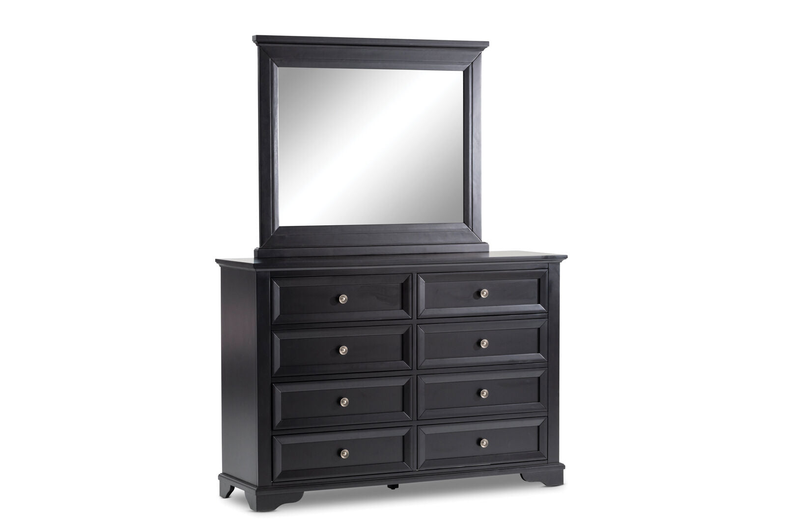 CHANELLE DRESSER WITH MIRROR BLACK