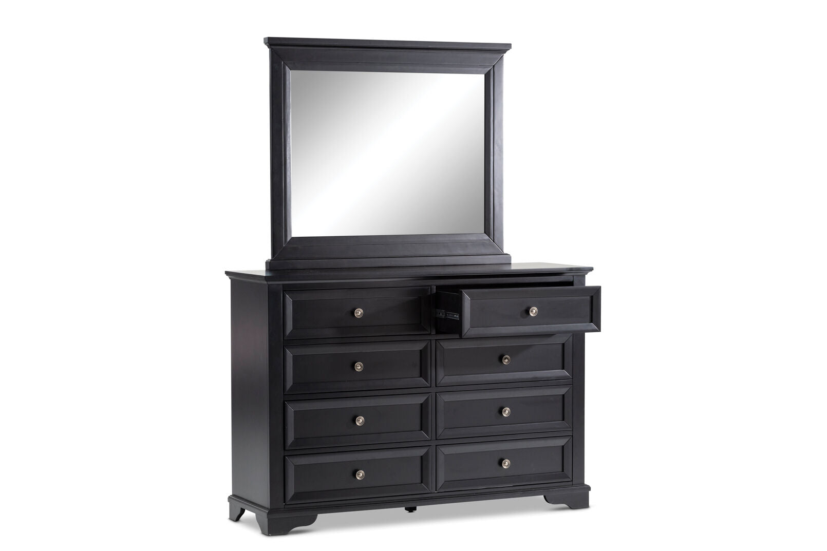 CHANELLE DRESSER WITH MIRROR BLACK
