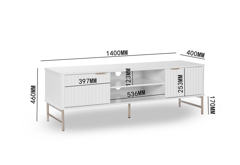 OSBORNE ENTERTAINMENT UNIT WHITE
