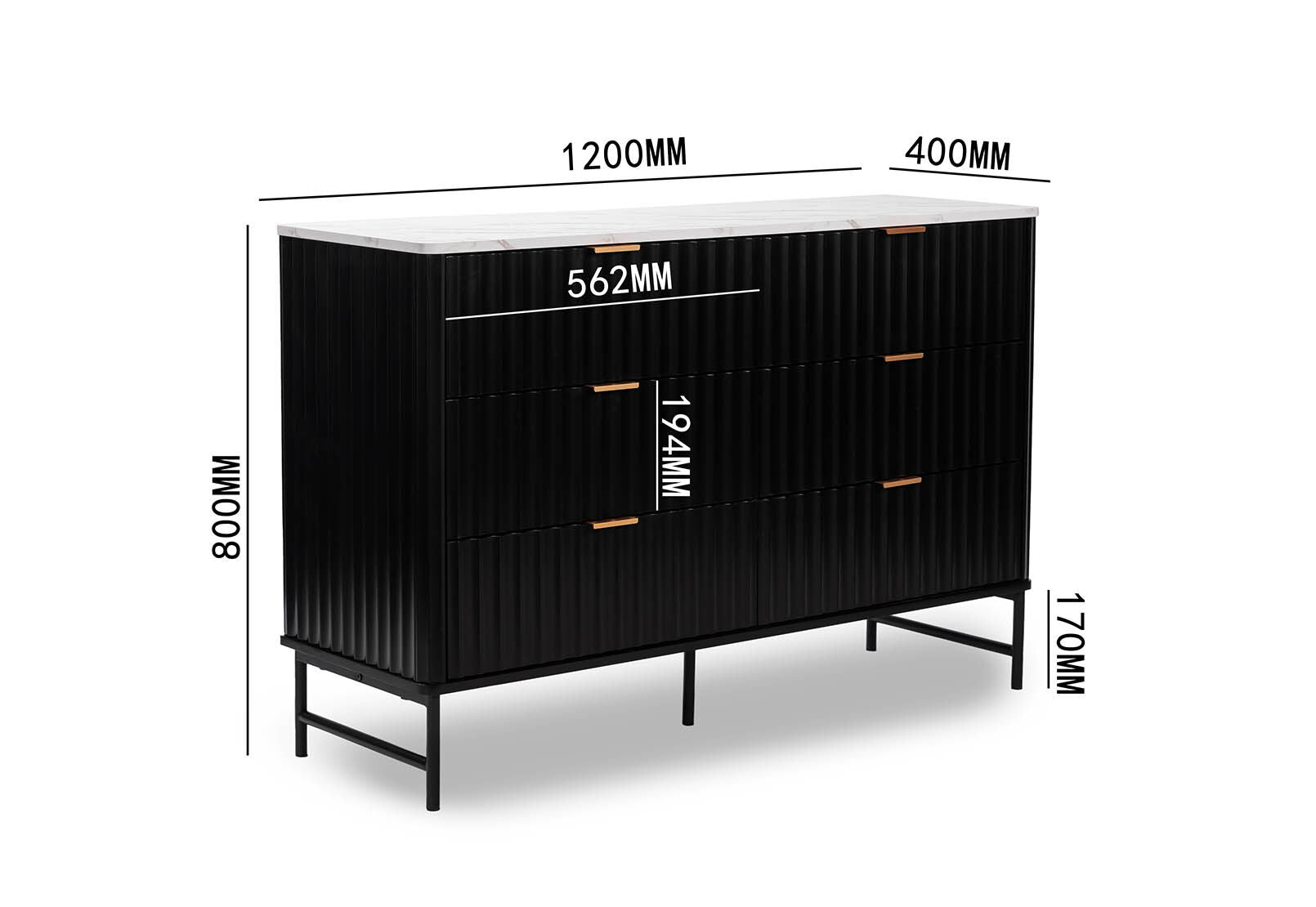 COX DRESSER BLACK