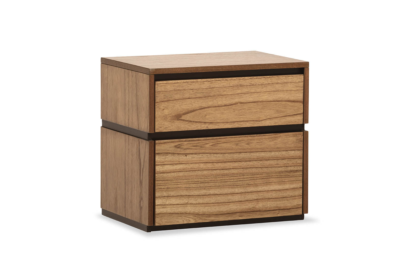 MEDORA 2 DRAWER BEDSIDE GOLDEN WALNUT
