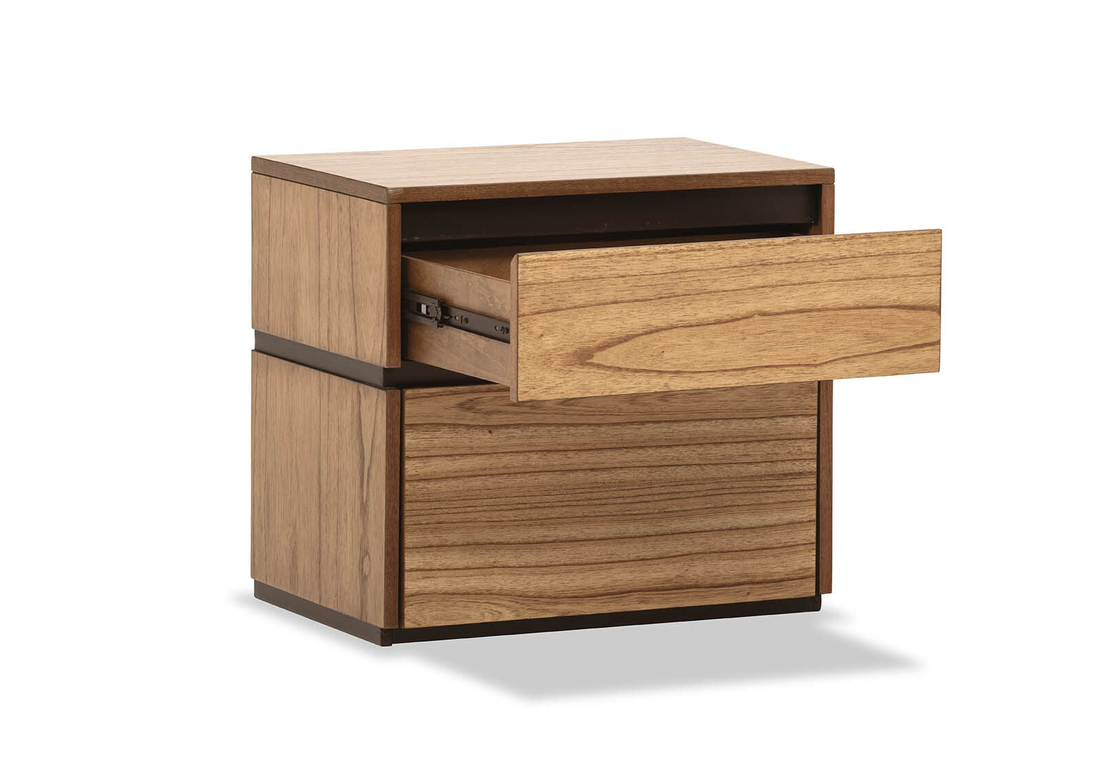 MEDORA 2 DRAWER BEDSIDE GOLDEN WALNUT