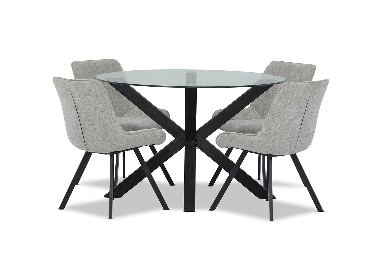 PROMENADE 5 PIECE DINING SUITE WITH ARABELLA DINING CHAIRS GREY