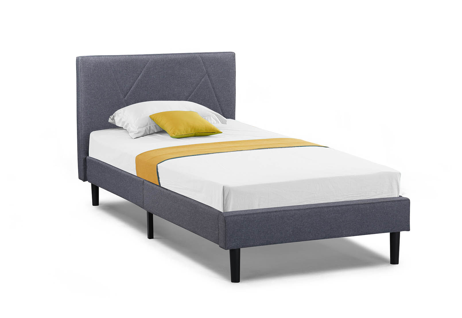 FRAZIER KING SINGLE BED DARK GREY