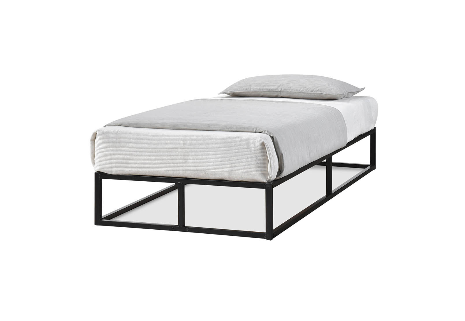 PATTON HIGH KING SINGLE BED BLACK