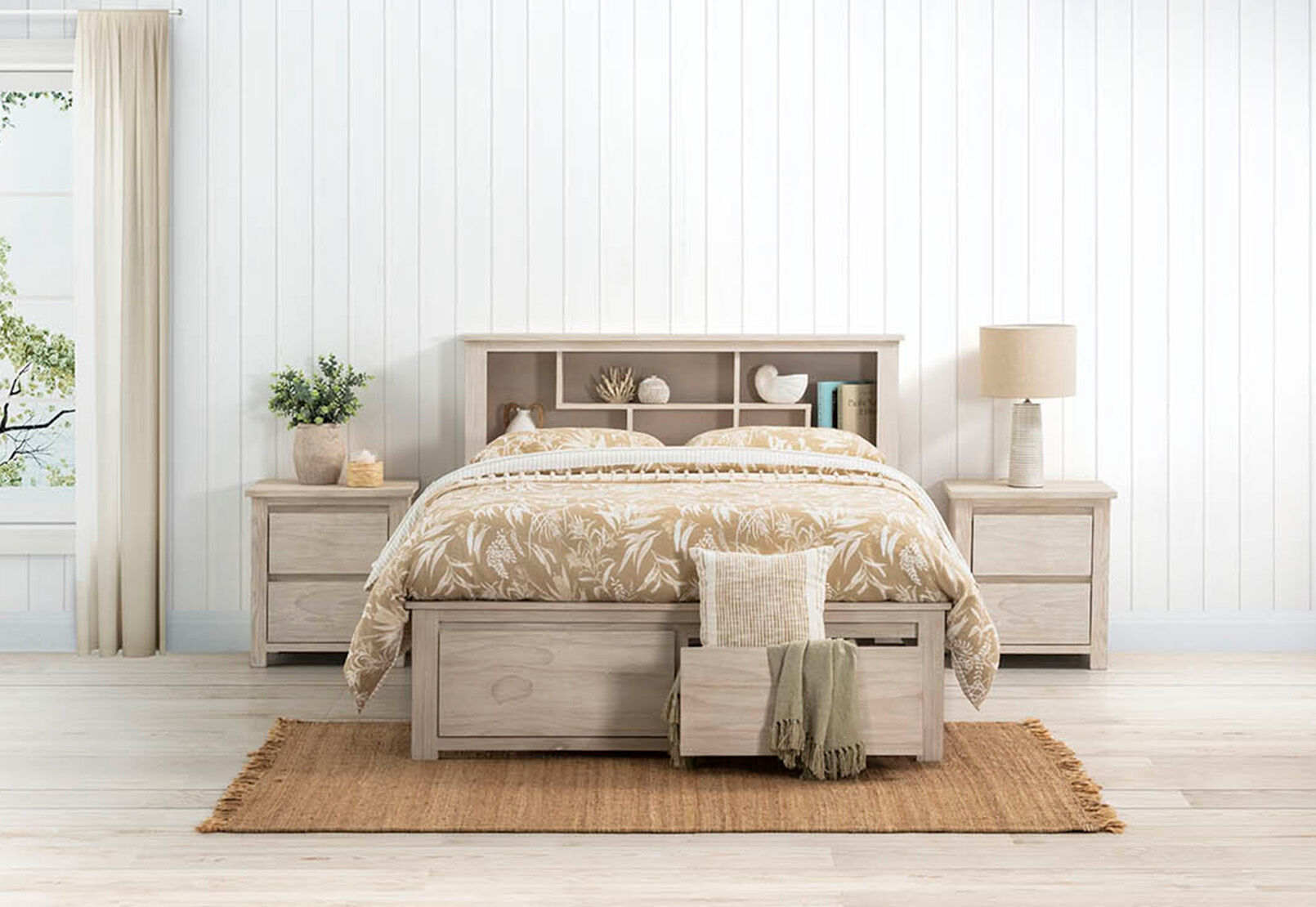 GALENE BEDSIDE WHITE WASH