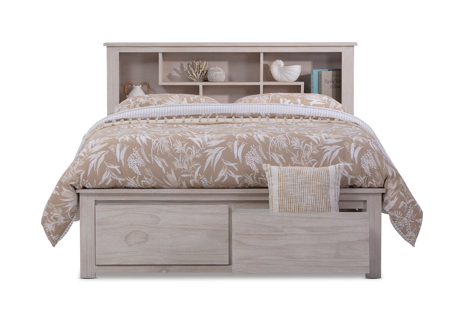 GALENE QUEEN BED WHITE WASH