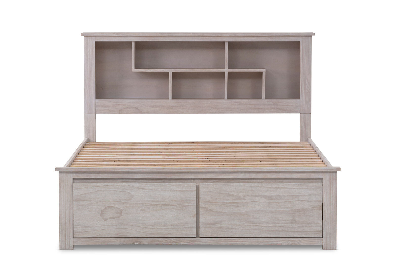 GALENE QUEEN BED WHITE WASH