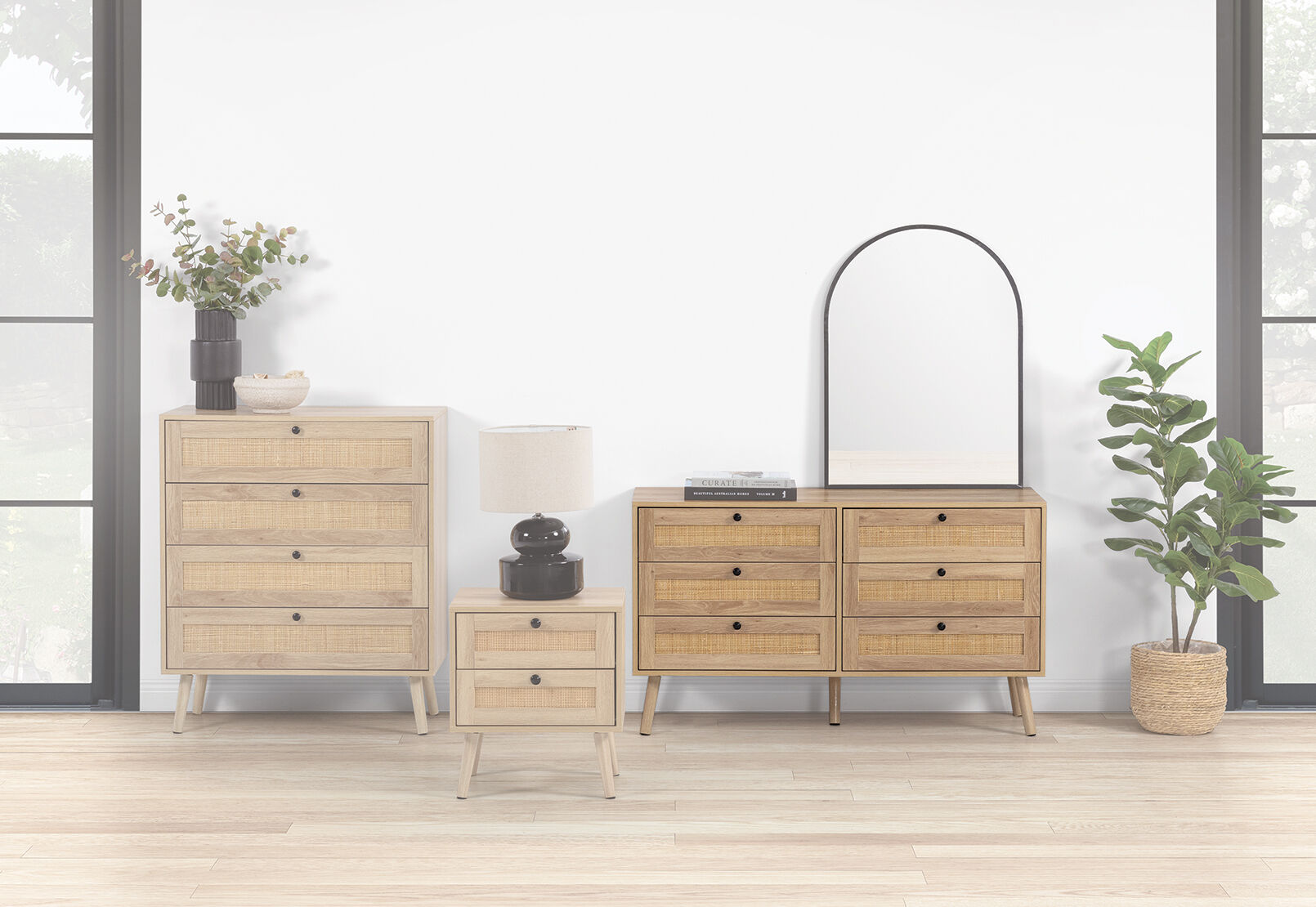 DAVILA 6 DRAWER DRESSER NATURAL