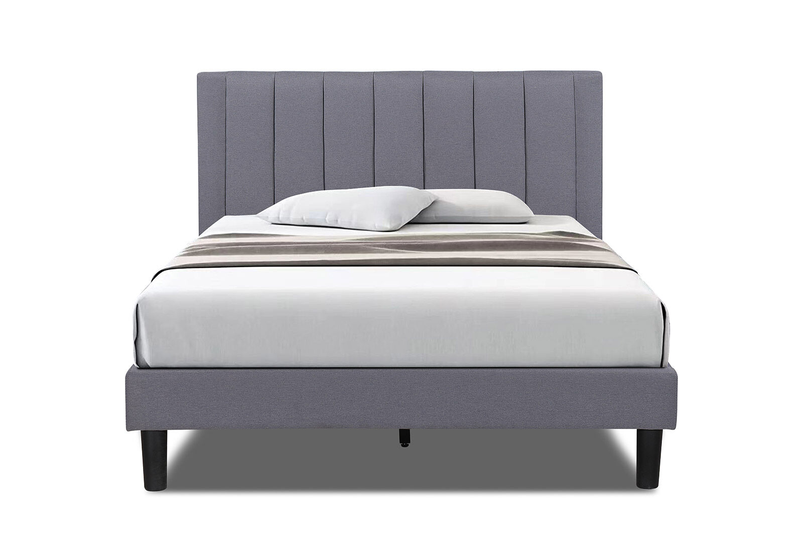 BISHOP QUEEN BED GREY