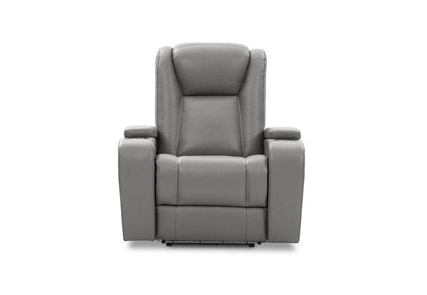 SENTINAL MK2 LEATHER ELECTRIC RECLINER LIGHT GREY