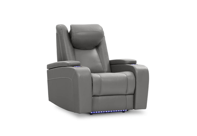 SENTINAL MK2 LEATHER ELECTRIC RECLINER LIGHT GREY