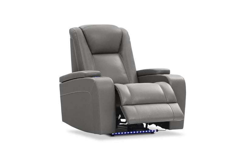 SENTINAL MK2 LEATHER ELECTRIC RECLINER LIGHT GREY