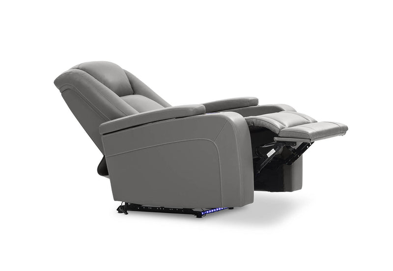SENTINAL MK2 LEATHER ELECTRIC RECLINER LIGHT GREY