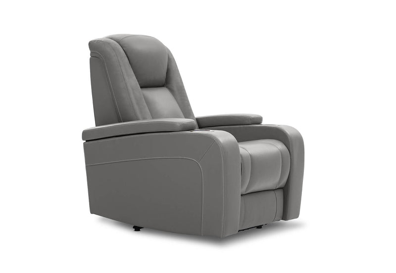 SENTINAL MK2 LEATHER ELECTRIC RECLINER LIGHT GREY