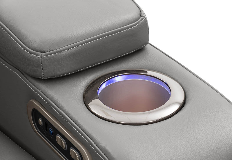 SENTINAL MK2 LEATHER ELECTRIC RECLINER LIGHT GREY