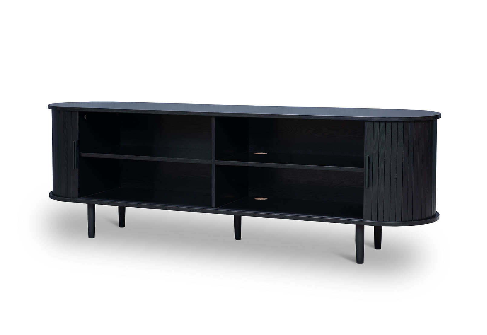 TANNER 2 DOOR BLACK ENTERTAINMENT UNIT BLACK