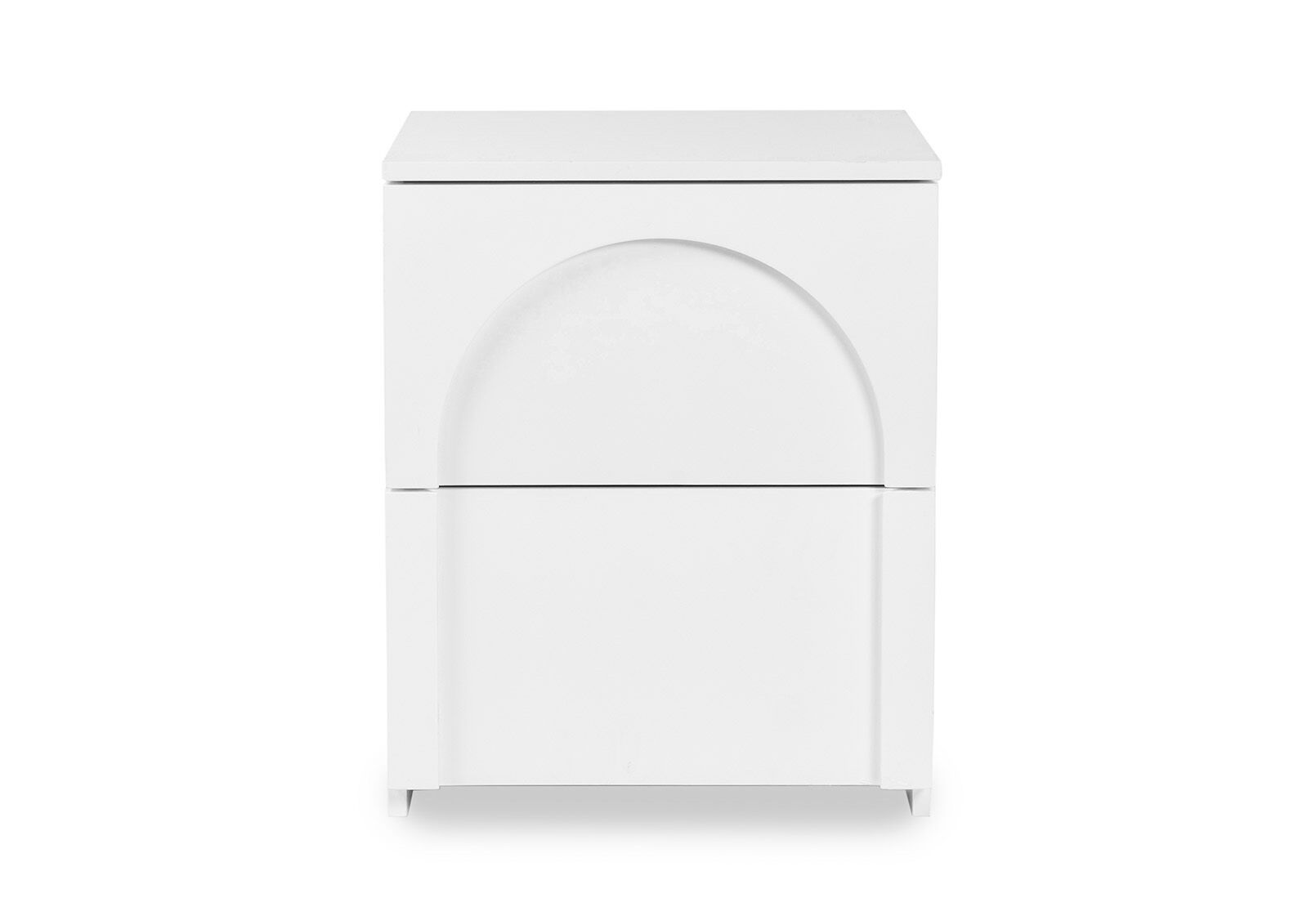 SAVONA 2 DRAWER BEDSIDE WHITE