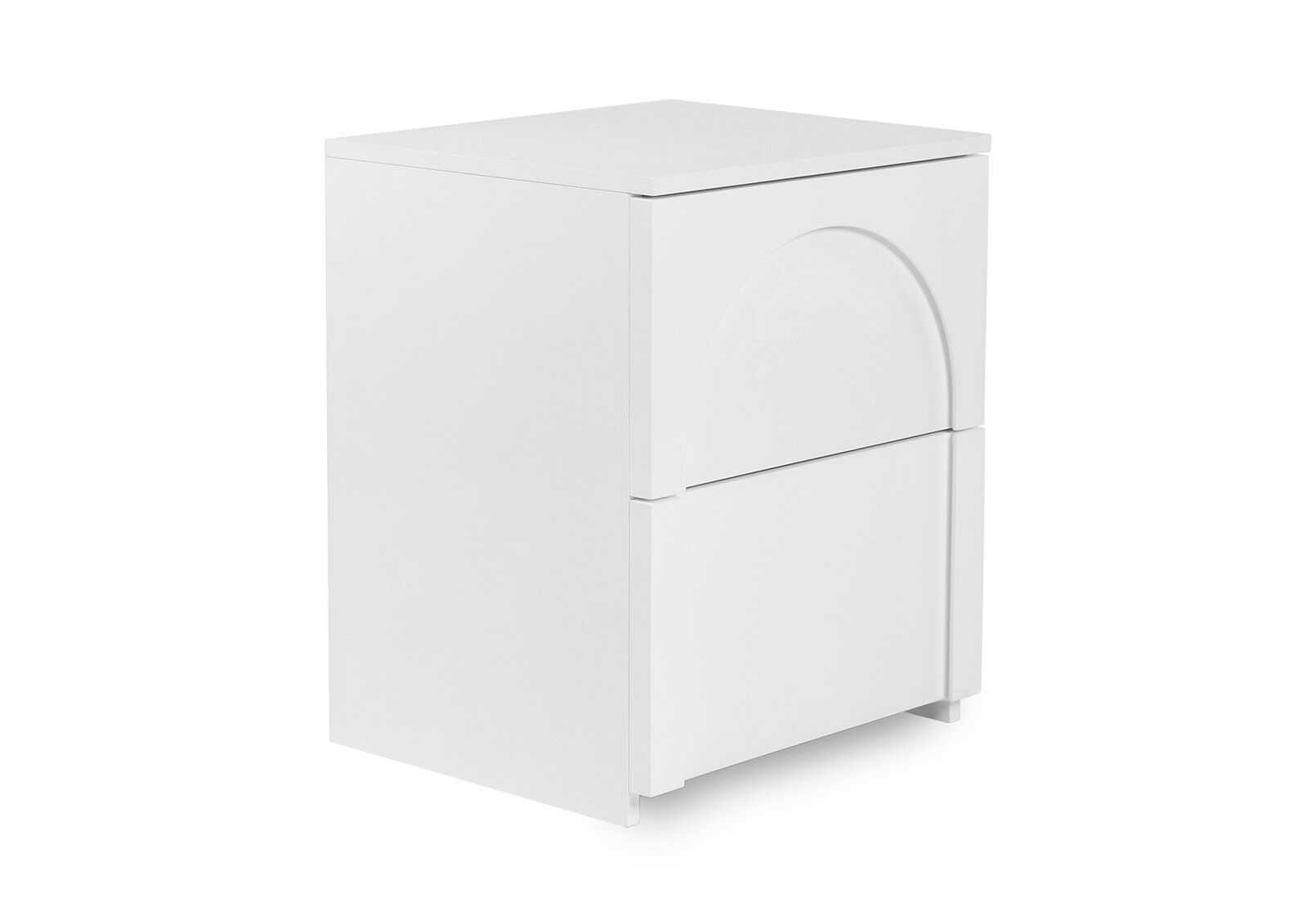 SAVONA 2 DRAWER BEDSIDE WHITE
