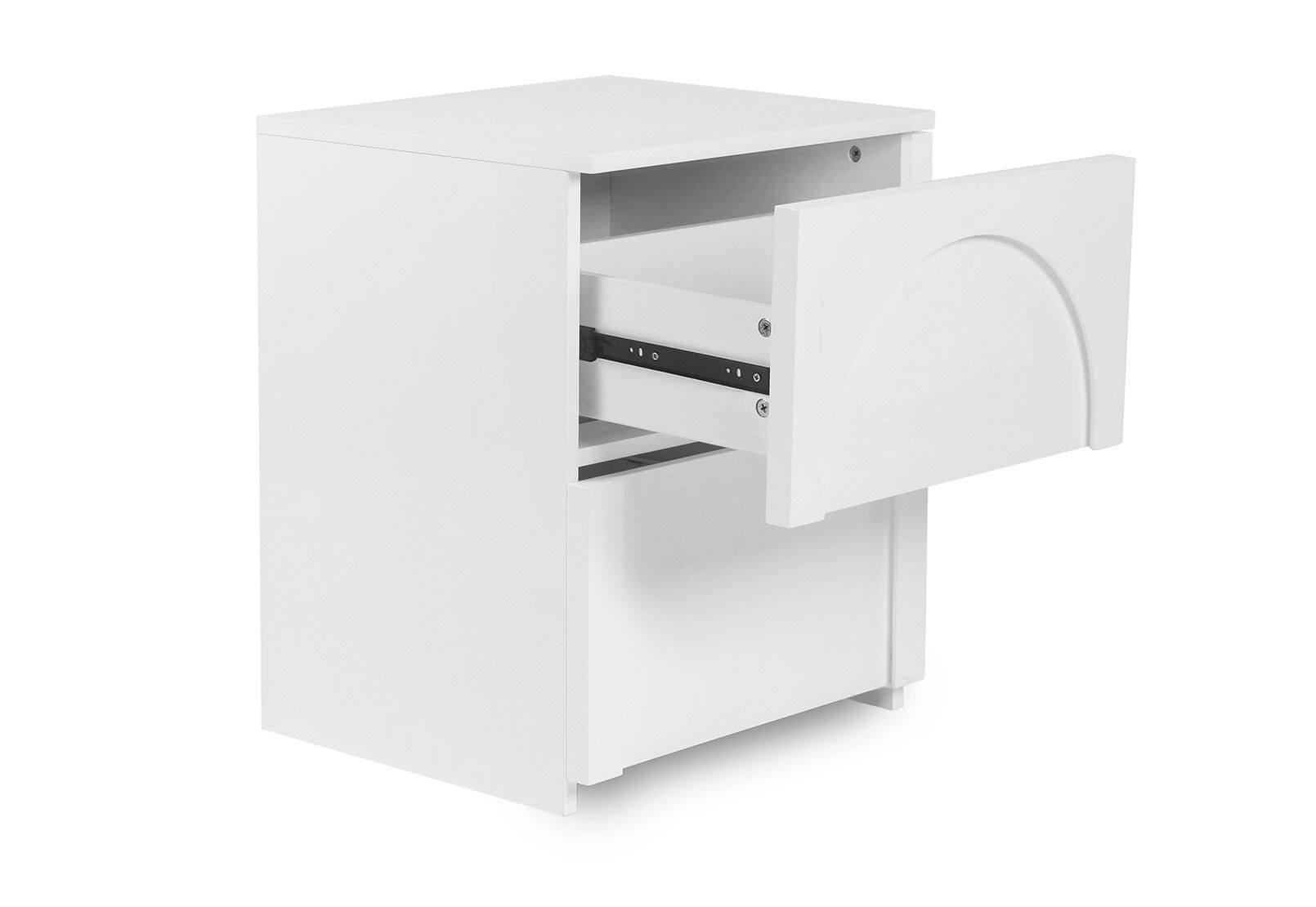 SAVONA 2 DRAWER BEDSIDE WHITE