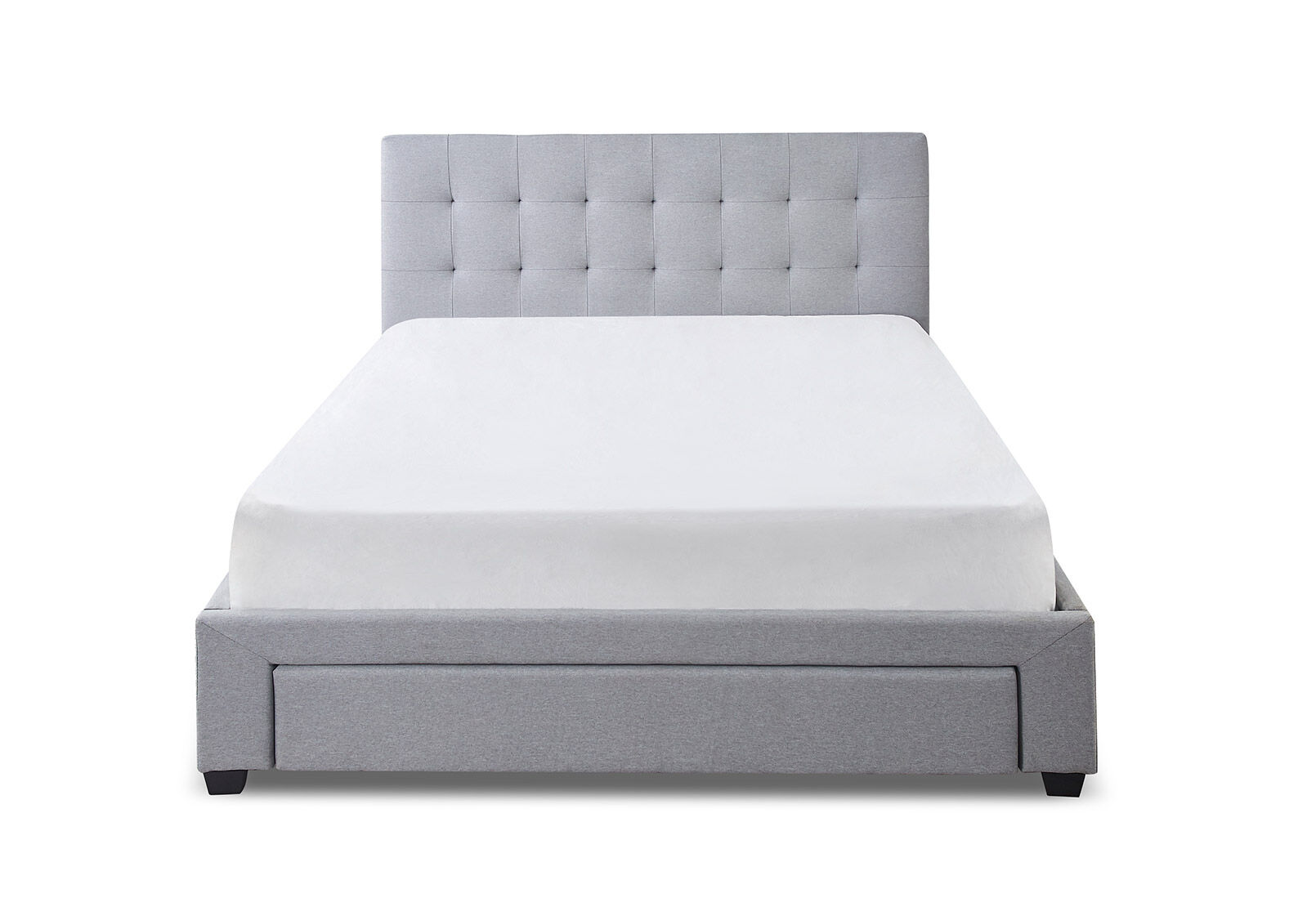 SOUTHAMPTON DOUBLE BED WITH DRAWER LIGHT GREY