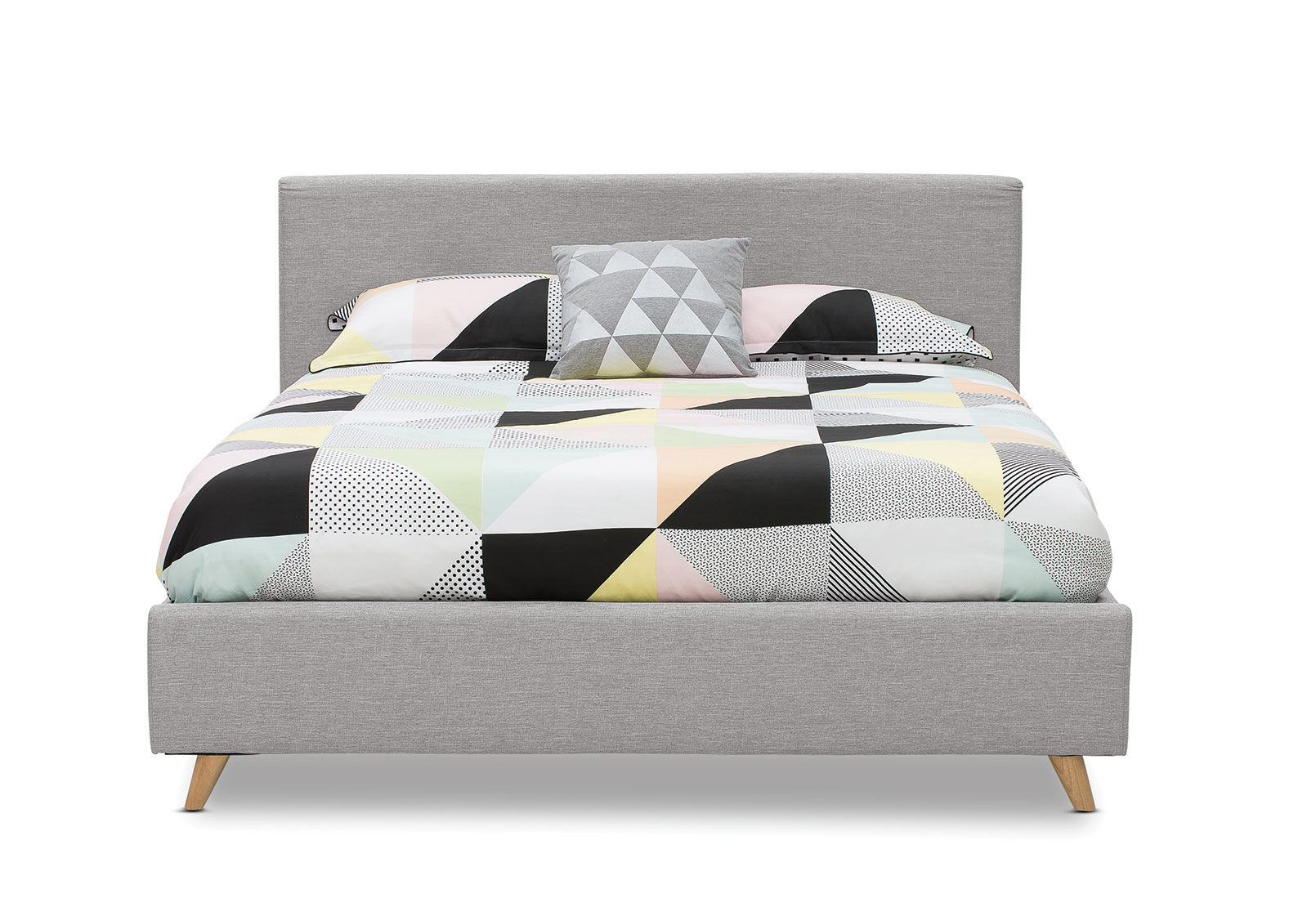SCANDI QUEEN BED PEARL GREY